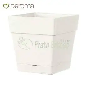 QUADRO SAVE R alb - vaza patrata alba de 17 cm Deroma - 1