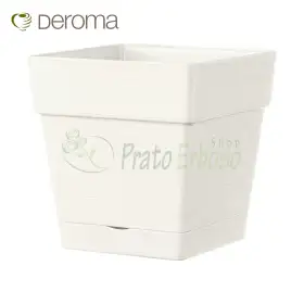 QUADRO SAVE R blanc - Vase carré blanc 17 cm Deroma - 1