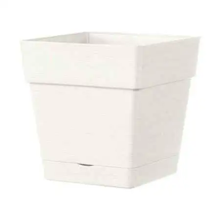 QUADRO SAVE R e bardhë - vazo e bardhë katrore 17 cm Deroma - 1