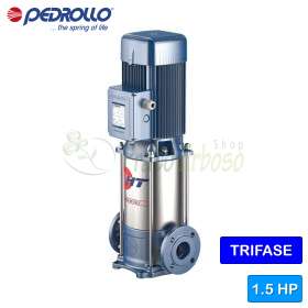 Pompe électrique verticale multicellulaire triphasée HT 8/3 - 1,5 CV
